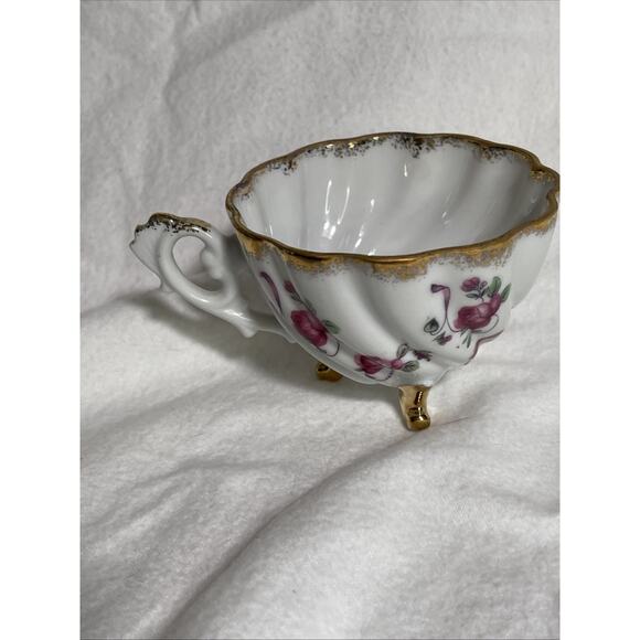 Vintage Fred Roberts Co. San Francisco Footed Rose Tea Cup Saucer Japan - Picture 3 of 7